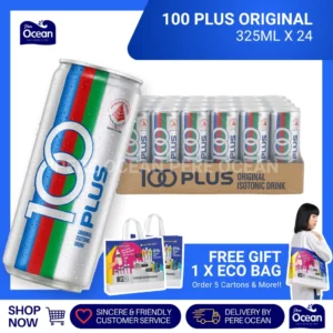 100Plus Original Can Drink 325ml x 24 [Delivery by Pere Ocean]